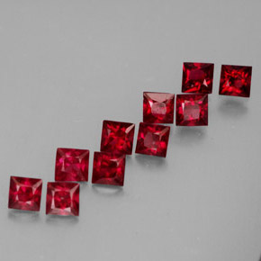 캐럿 천연 레드 스피넬 보석, 스퀘어, 3.1×3 mm, VVS-VS