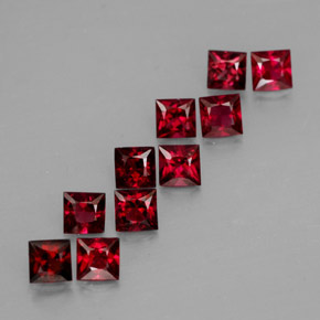 캐럿 천연 레드 스피넬 보석, 스퀘어, 3.1×3.1 mm, VVS-VS