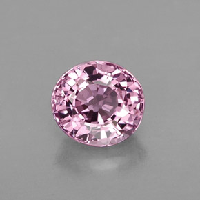 0.82캐럿 천연 보랏빛 핑크 스피넬, 타원형 컷, 5.6×5.2 mm, VVS-VS