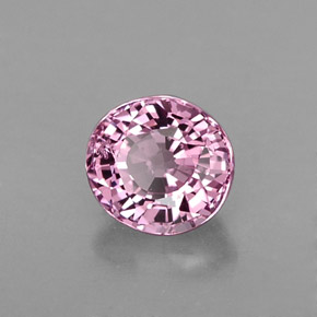 0.82캐럿 천연 보랏빛 핑크 스피넬, 타원형 컷, 5.6×5.2 mm, VVS-VS