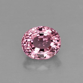 0.77캐럿 천연 보랏빛 핑크 스피넬, 타원형 컷, 5.7×4.8 mm, VS