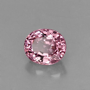0.77캐럿 천연 보랏빛 핑크 스피넬, 타원형 컷, 5.7×4.8 mm, VS