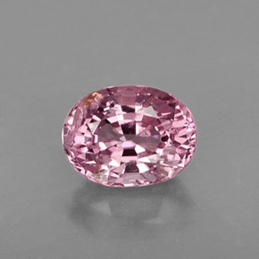 0.88캐럿 천연 보랏빛 핑크 스피넬, 타원형 컷, 6.3×4.8 mm, VS-SI