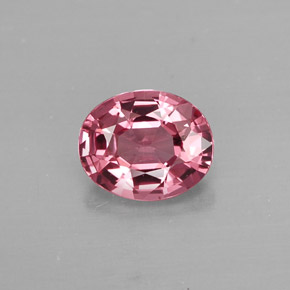 0.99캐럿 천연 로즈 핑크 스피넬, 타원형 컷, 6.9×5.6 mm, VVS-VS