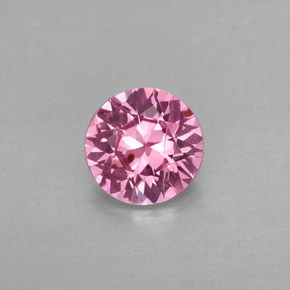 0.62캐럿 천연 보랏빛 핑크 스피넬, 라운드 컷, 5.50 mm, SI