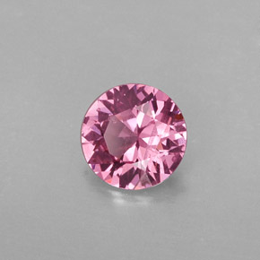 0.62캐럿 천연 보랏빛 핑크 스피넬, 라운드 컷, 5.50 mm, SI