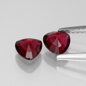 캐럿 천연 레드 스피넬 보석, 트릴리언, 5×5 mm, VVS-VS