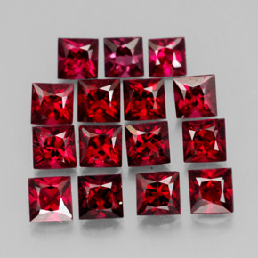 캐럿 천연 레드 스피넬 보석, 스퀘어, 3.5×3.5 mm, VVS-VS