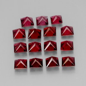 캐럿 천연 레드 스피넬 보석, 스퀘어, 3.5×3.5 mm, VVS-VS