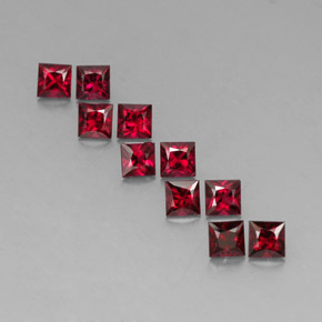 캐럿 천연 레드 스피넬 보석, 스퀘어, 3.6×3.6 mm, VVS-VS