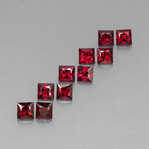 캐럿 천연 레드 스피넬 보석, 스퀘어, 3.6×3.6 mm, VVS-VS