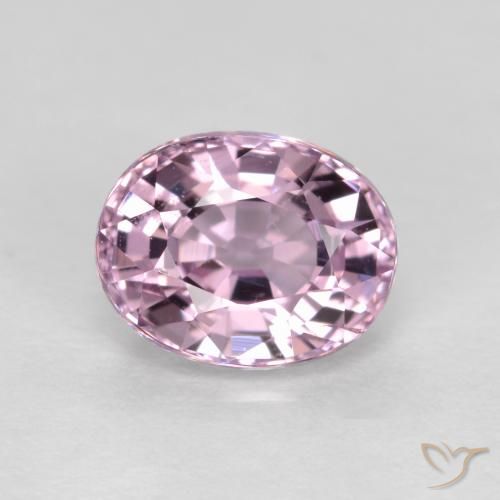 0.82ct 자연스러운 매우 밝은 분홍빛이 도는 보라색 스피넬, 타원형, VS