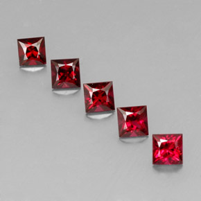 캐럿 천연 레드 스피넬 보석, 스퀘어, 4.1×4 mm, VVS-VS