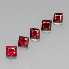 캐럿 천연 레드 스피넬 보석, 스퀘어, 4.1×4 mm, VVS-VS