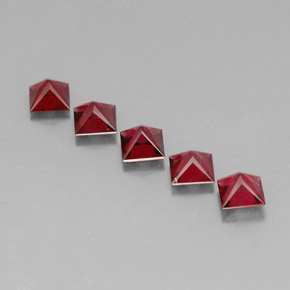 캐럿 천연 레드 스피넬 보석, 스퀘어, 4.1×4 mm, VVS-VS