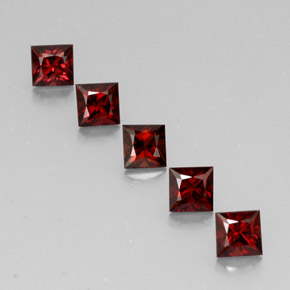 캐럿 천연 레드 스피넬 보석, 스퀘어, 4.1×4.1 mm, VVS-VS