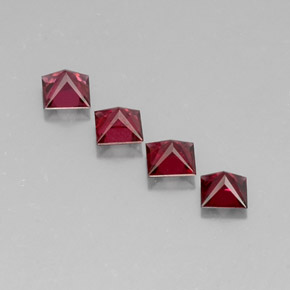캐럿 천연 레드 스피넬 보석, 스퀘어, 4×4 mm, VVS-VS
