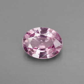 1.34캐럿 천연 보랏빛 핑크 스피넬, 타원형 컷, 8.3×6.5 mm, VVS