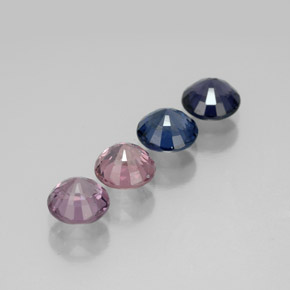 캐럿 천연 멀티컬러 스피넬 보석, 라운드 컷, 5.08 mm, VVS-VS