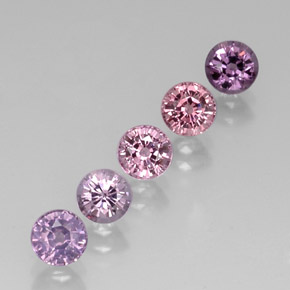 캐럿 천연 멀티컬러 스피넬 보석, 라운드 컷, 4.80 mm, VVS-VS