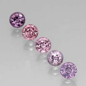 캐럿 천연 멀티컬러 스피넬 보석, 라운드 컷, 4.80 mm, VVS-VS