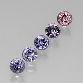 캐럿 천연 멀티컬러 스피넬 보석, 라운드 컷, 4.09 mm, VVS-VS