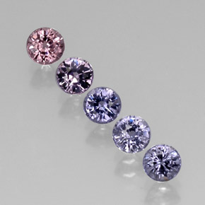 캐럿 천연 멀티컬러 스피넬 보석, 라운드 컷, 4.09 mm, VVS-VS