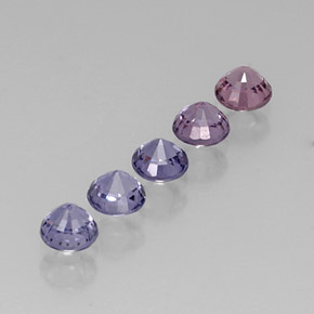 캐럿 천연 멀티컬러 스피넬 보석, 라운드 컷, 4.09 mm, VVS-VS