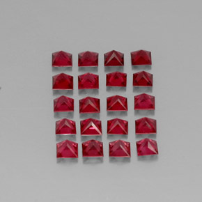캐럿 천연 레드 스피넬 보석, 스퀘어, 2.6×2.6 mm, VVS-VS