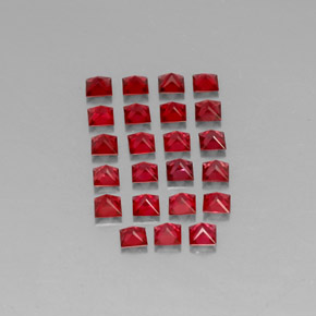 캐럿 천연 레드 스피넬 보석, 스퀘어, 2.6×2.6 mm, VVS-VS