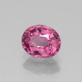 0.86캐럿 천연 보랏빛 핑크 스피넬, 타원형 컷, 6.2×5.2 mm, VS