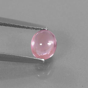 0.64캐럿 천연 핑크 스피넬, 타원형 컷, 5.5×4.7 mm, 투명한