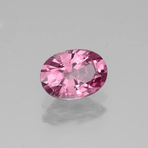 0.81캐럿 천연 보랏빛 핑크 스피넬, 타원형 컷, 6.7×4.9 mm, VVS