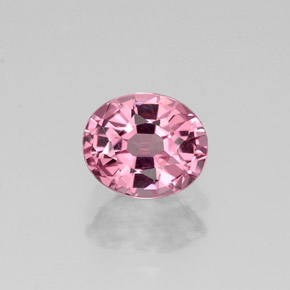 0.91캐럿 천연 보랏빛 핑크 스피넬, 타원형 컷, 6.2×5.3 mm, VVS
