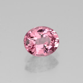 0.91캐럿 천연 보랏빛 핑크 스피넬, 타원형 컷, 6.2×5.3 mm, VVS