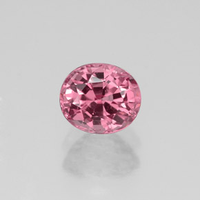 0.89캐럿 천연 보랏빛 핑크 스피넬, 타원형 컷, 5.8×5.1 mm, VS