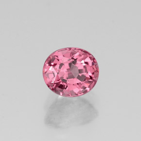 0.89캐럿 천연 보랏빛 핑크 스피넬, 타원형 컷, 5.8×5.1 mm, VS