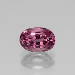 0.95캐럿 천연 퍼플 로즈 스피넬, 타원형 컷, 6.7×4.7 mm, VS