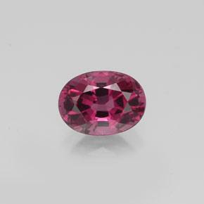 0.87캐럿 천연 퍼플 로즈 스피넬, 타원형 컷, 6.5×4.8 mm, VVS