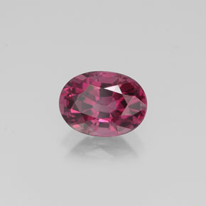 0.87캐럿 천연 퍼플 로즈 스피넬, 타원형 컷, 6.5×4.8 mm, VVS