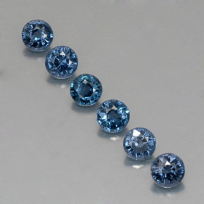 캐럿 천연 블루 스피넬 보석, 라운드 컷, 3.56 mm, VVS-VS