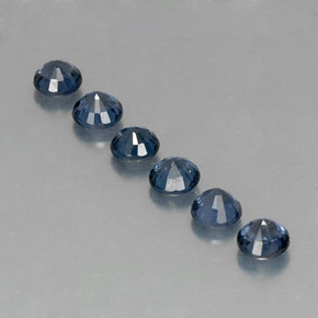 캐럿 천연 블루 스피넬 보석, 라운드 컷, 3.56 mm, VVS-VS