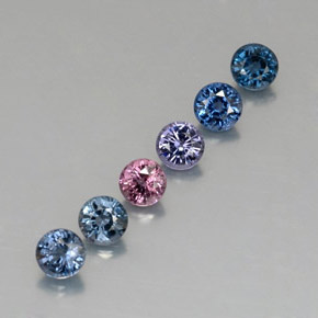 캐럿 천연 멀티컬러 스피넬 보석, 라운드 컷, 4.20 mm, VVS-VS