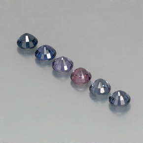 캐럿 천연 멀티컬러 스피넬 보석, 라운드 컷, 4.20 mm, VVS-VS