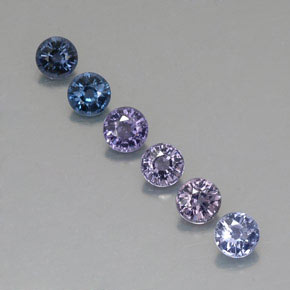 캐럿 천연 멀티컬러 스피넬 보석, 라운드 컷, 4.20 mm, VVS-VS