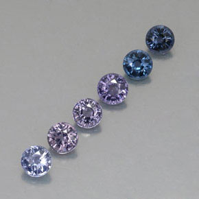 캐럿 천연 멀티컬러 스피넬 보석, 라운드 컷, 4.20 mm, VVS-VS