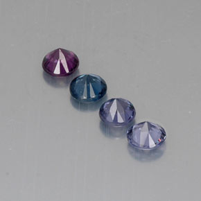 캐럿 천연 멀티컬러 스피넬 보석, 라운드 컷, 4.17 mm, VVS-VS