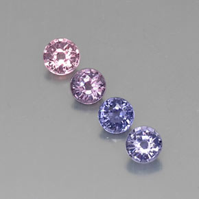 캐럿 천연 멀티컬러 스피넬 보석, 라운드 컷, 4.02 mm, VVS-VS