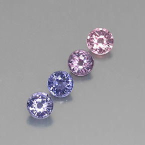 캐럿 천연 멀티컬러 스피넬 보석, 라운드 컷, 4.02 mm, VVS-VS