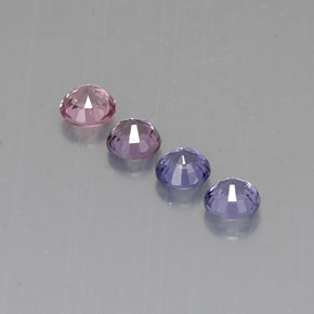 캐럿 천연 멀티컬러 스피넬 보석, 라운드 컷, 4.02 mm, VVS-VS